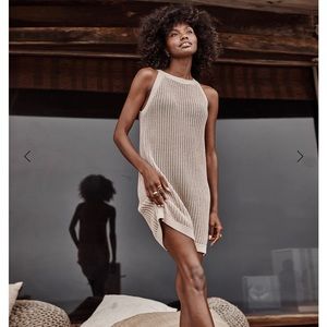 Crochet High-Neck Dress